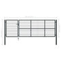 Voir la diapositive 6 : VIDAXL Portillon avec poteaux Acier 350 x 100 cm Anthracite