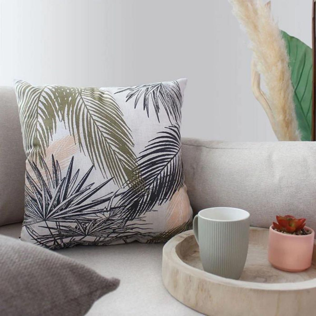 Paris Prix Coussin Déco Imprimé  Palmeira  40x40cm Multicolore