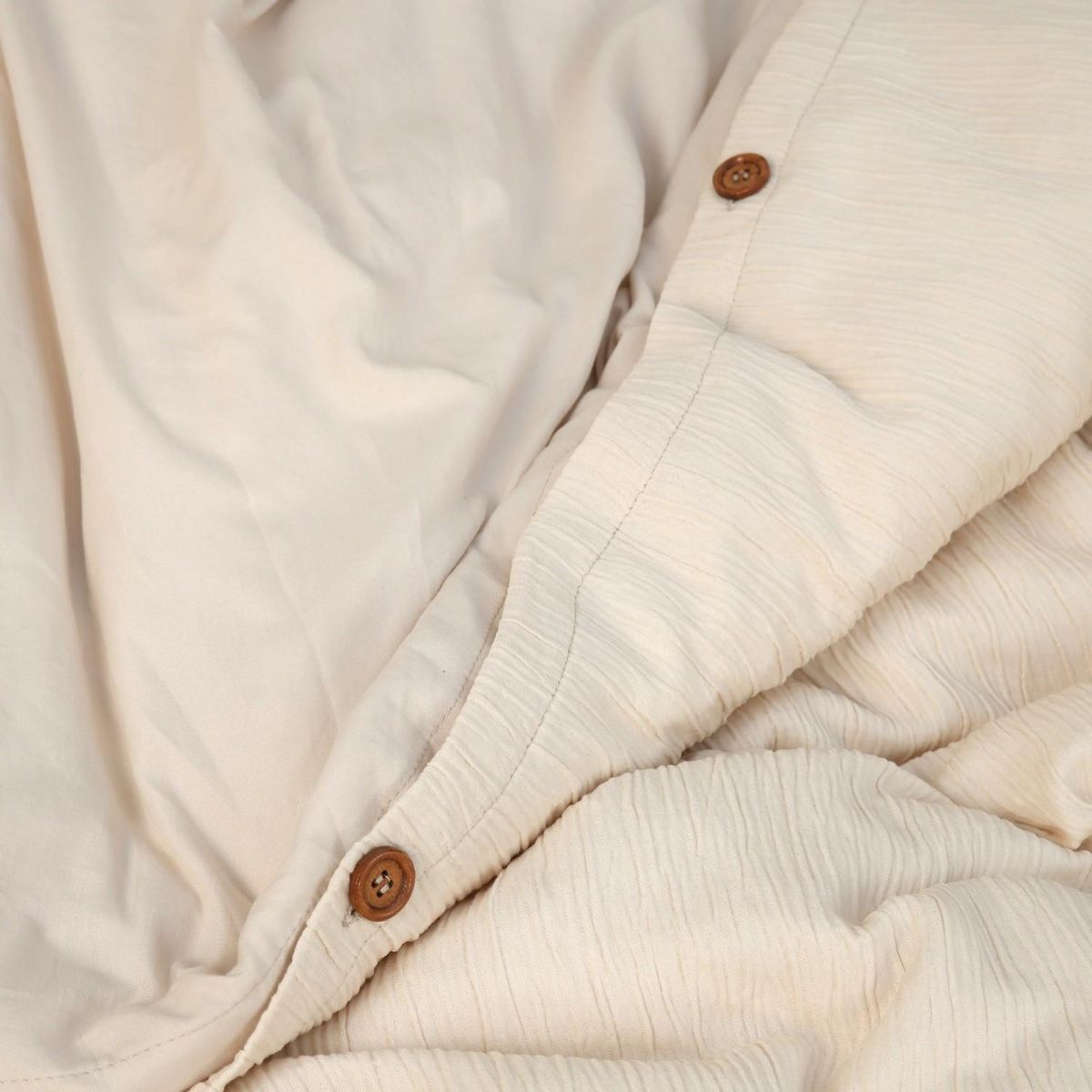 Les Ateliers du Linge Parure Gaze De Microfibre 240x220cm Ecru Naturel