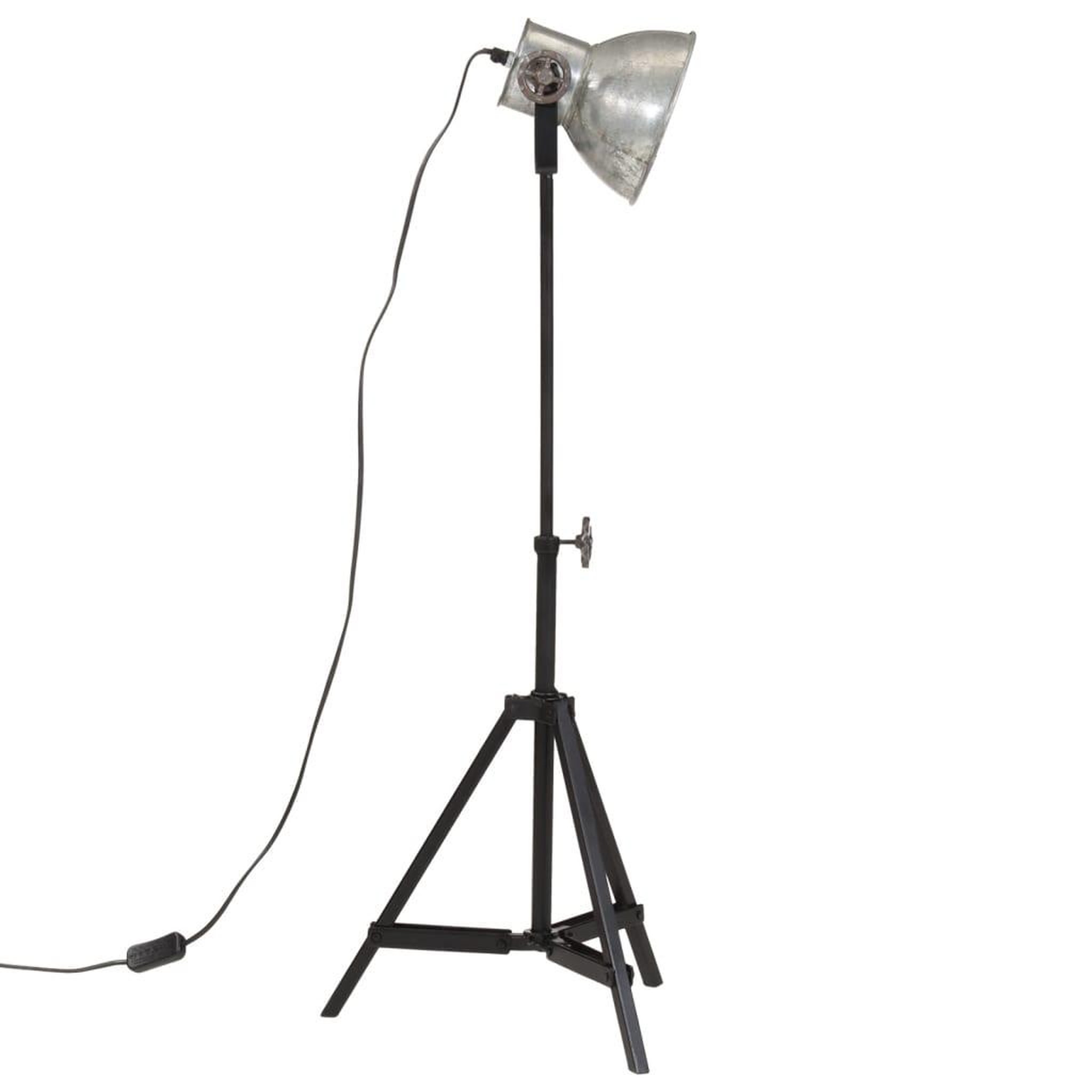 Voir la diapositive 4 : VIDAXL Lampe de bureau 25 W argent vintage 35x35x65/95 cm E27