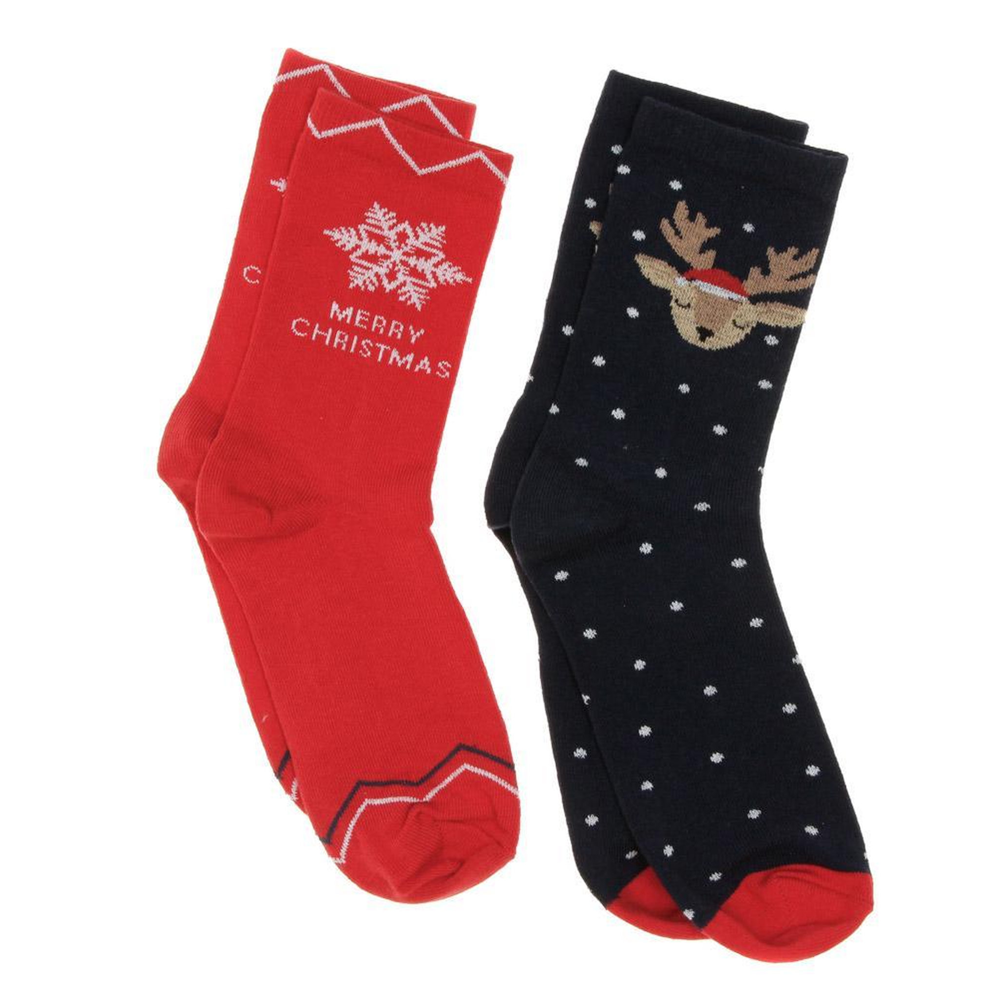TWINDAY x2 Paires de Chaussettes /Marine Femme Twinday Christmas