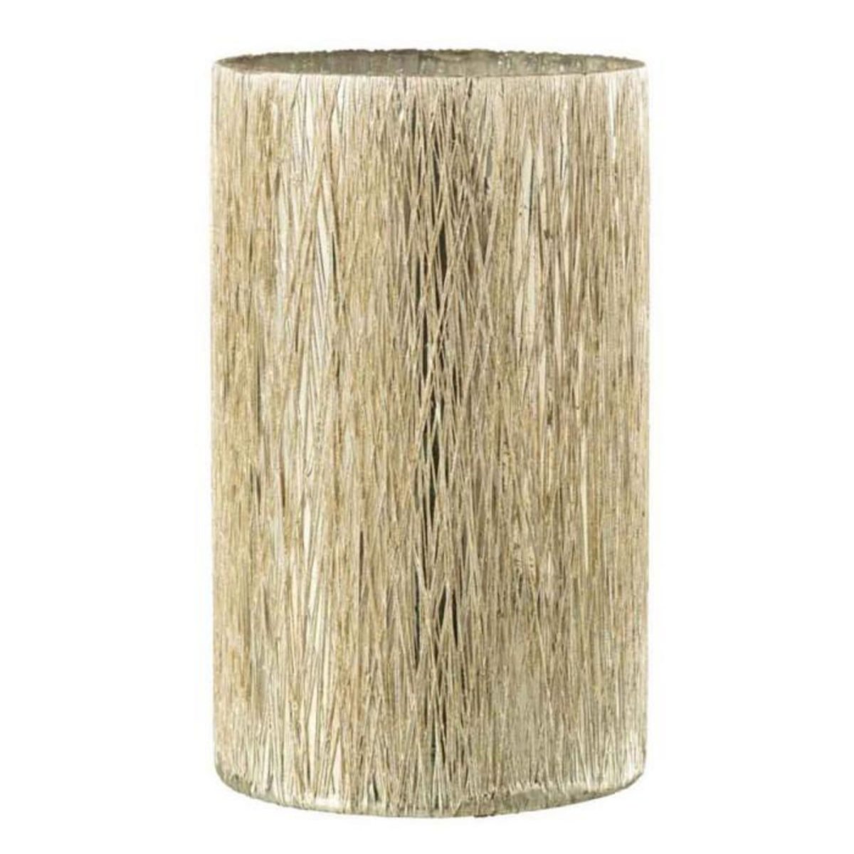 Paris Prix Photophore en Verre Design  Nelly  20cm Argent