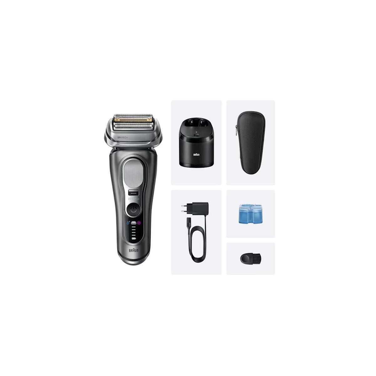 BRAUN Braun Series 9 Pro+ 9655cc Rasoir à grille Tondeuse Gris