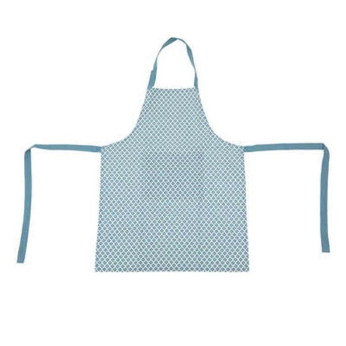 ATMOSPHERA Tablier de Cuisine Imprimé  Tikal  80cm Bleu Canard