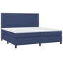 Voir la diapositive 3 : VIDAXL Sommier a lattes de lit et matelas et LED Bleu 200x200 cm Tissu