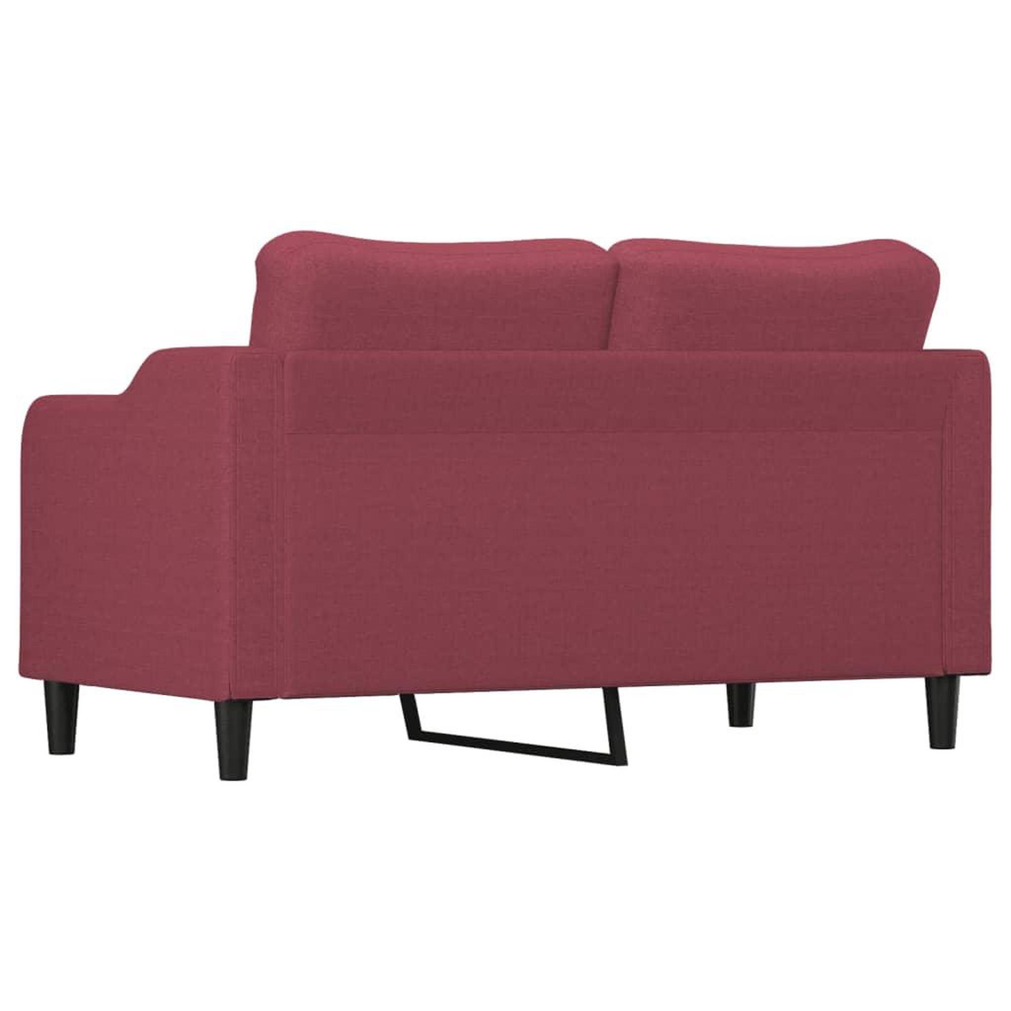 Voir la diapositive 5 : VIDAXL Canape a 2 places Rouge bordeaux 140 cm Tissu