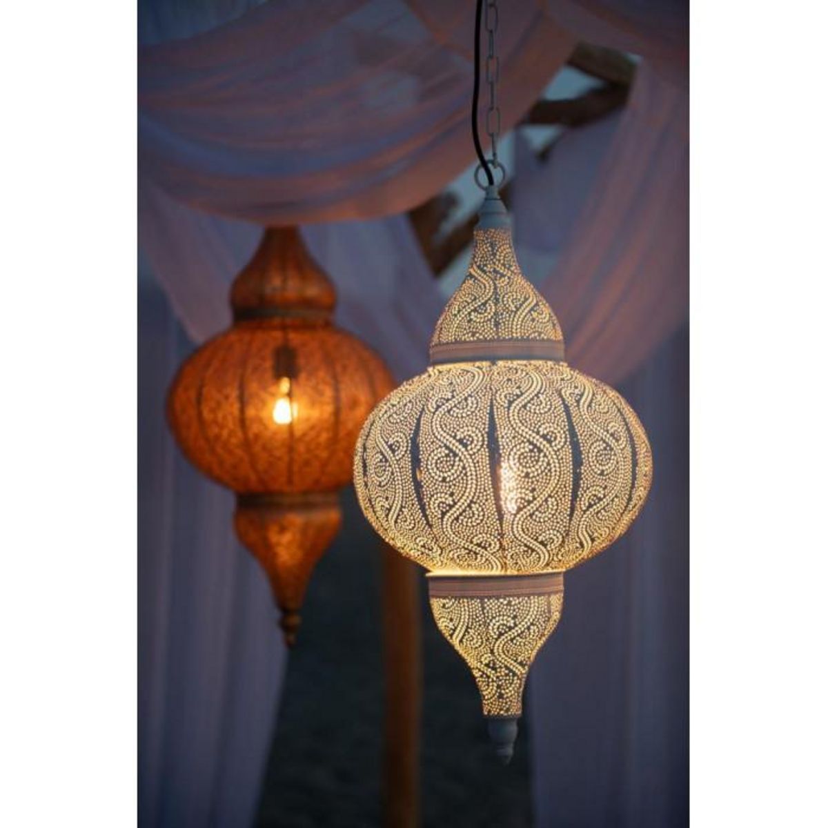 Paris Prix Lampe Suspension en Métal  Bore  65cm Blanc