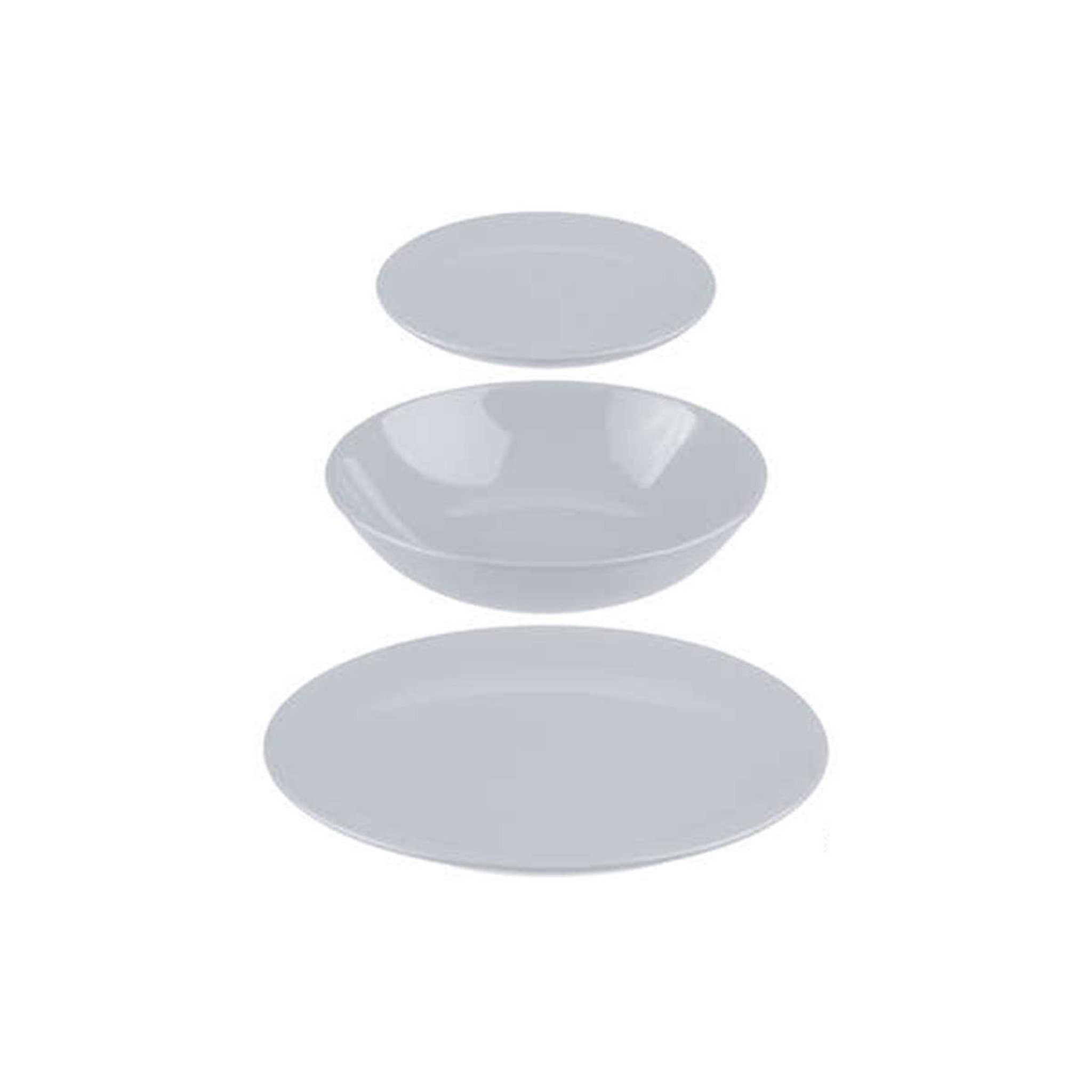 SECRET DE GOURMET Service de table 18 pièces  colorama  26cm gris