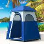 Voir la diapositive 2 : OUTSUNNY Tente cabine de douche portable pour camping 1-2 personnes sac de transport inclus étanche - Oxford - dim. 167L x 167l x 224H cm - bleu et blanc