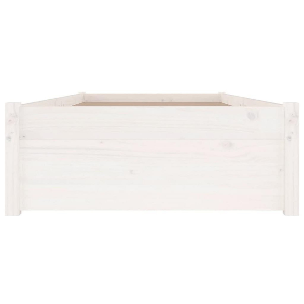 VIDAXL Cadre de lit sans matelas avec tiroirs blanc 90x200 cm