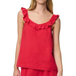 Pieces Top  Femme Pieces Astina. Coloris disponibles : Rouge