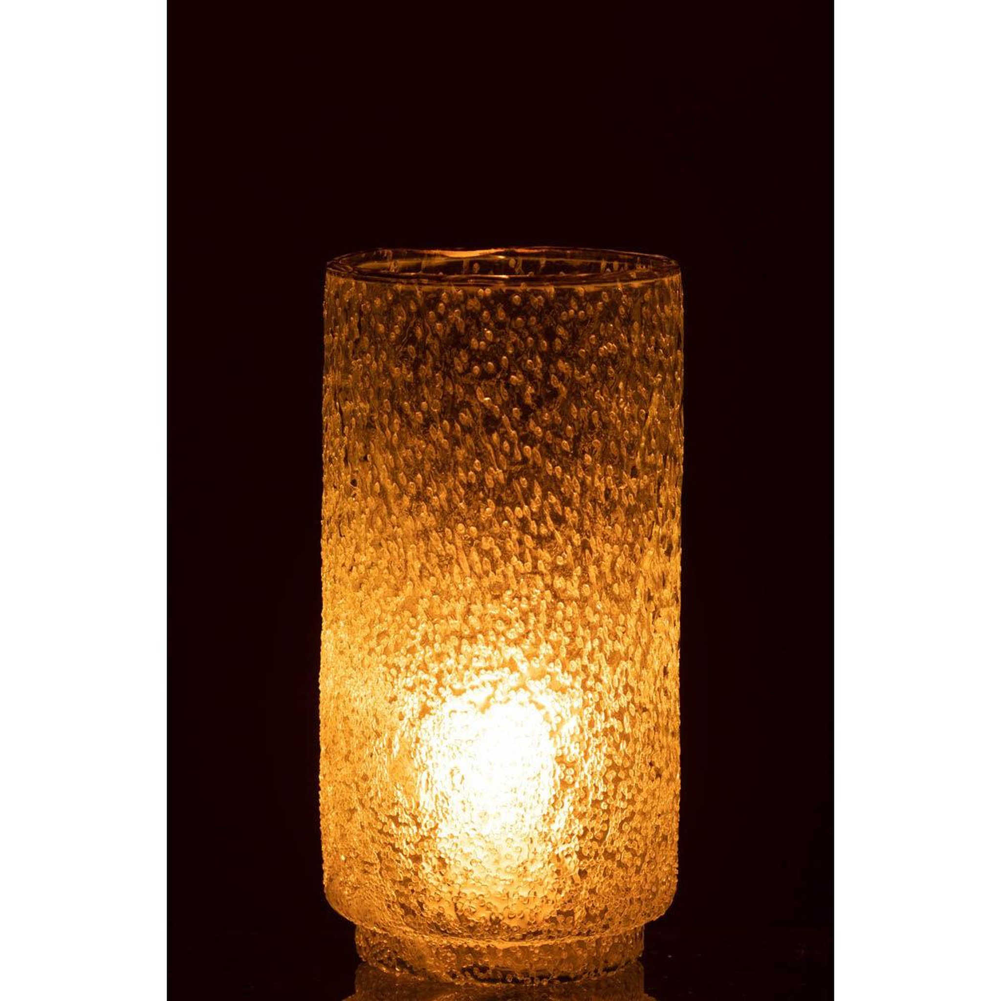 Voir la diapositive 3 : J-LINE Photophore en Verre Design  Ema  25cm Transparent