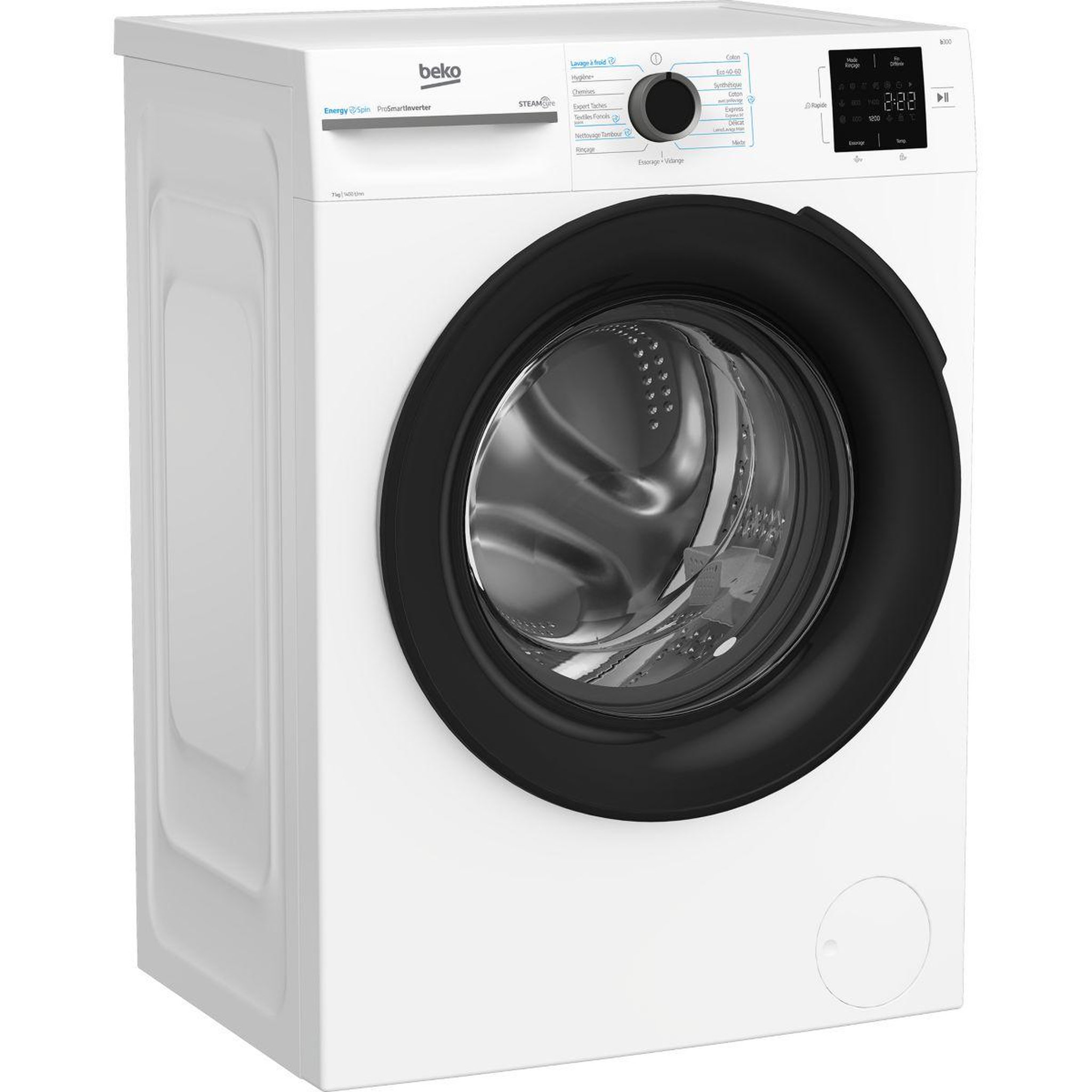 Voir la diapositive 2 : Beko Lave linge compact bm3wfu47411b energy spin