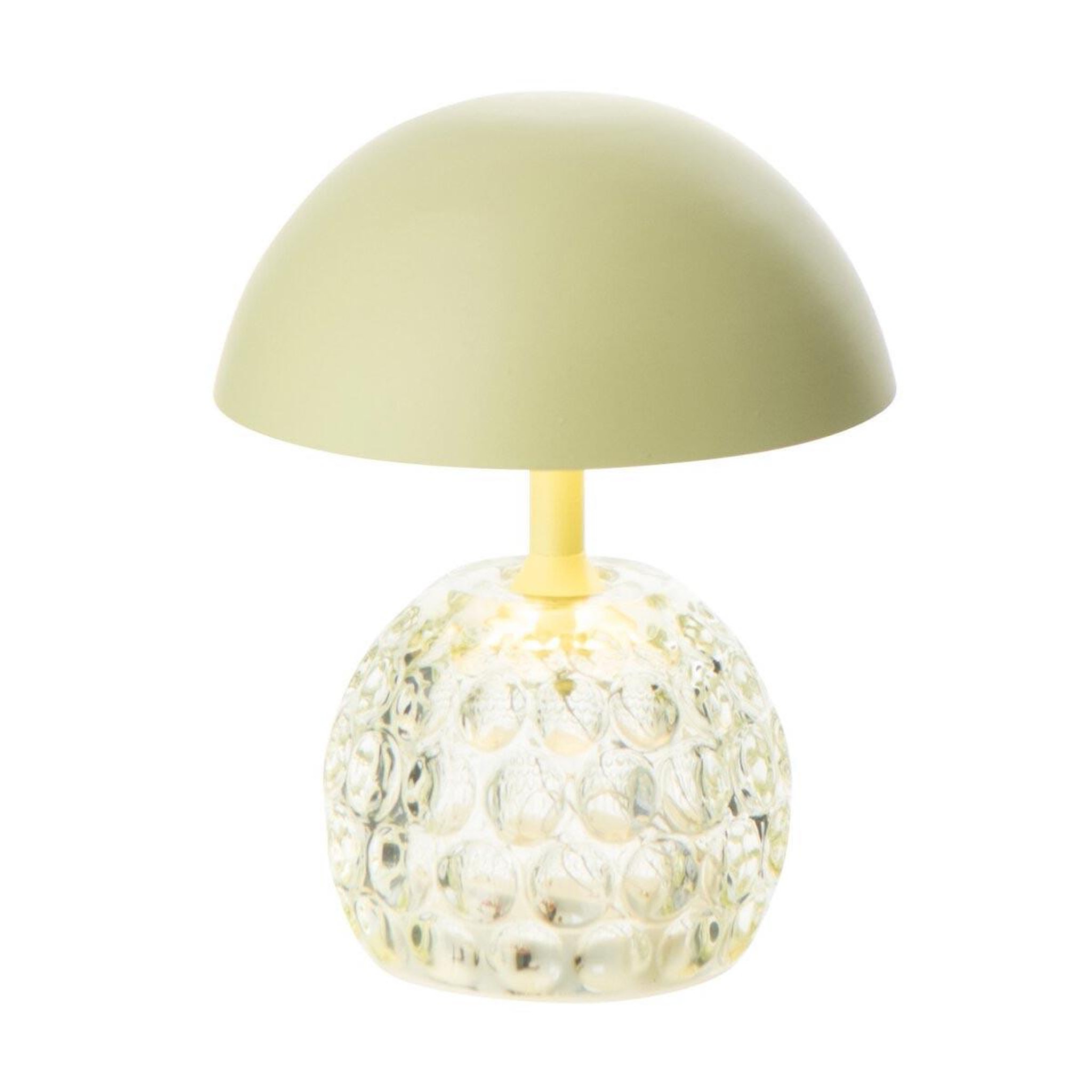 Voir la diapositive 2 : J-LINE Lampe à poser led champignon  fungo  15cm vert clair