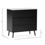 Voir la diapositive 6 : VS VENTA-STOCK Commode Desi 3 tiroirs couleur Noir