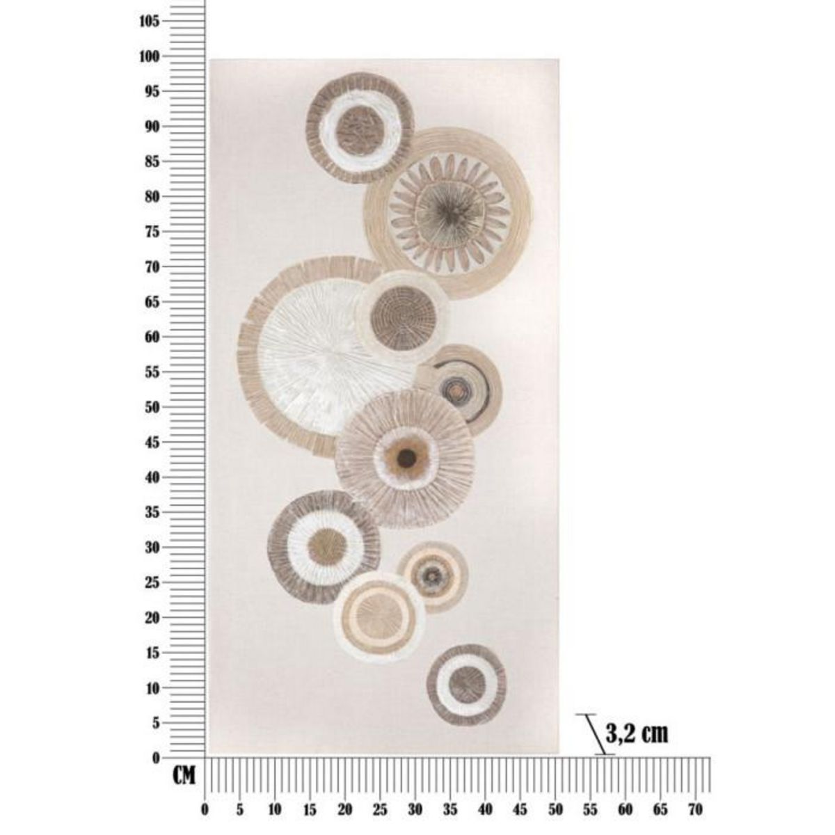 Paris Prix Toile Imprimée Déco  Circly  50x100cm Marron