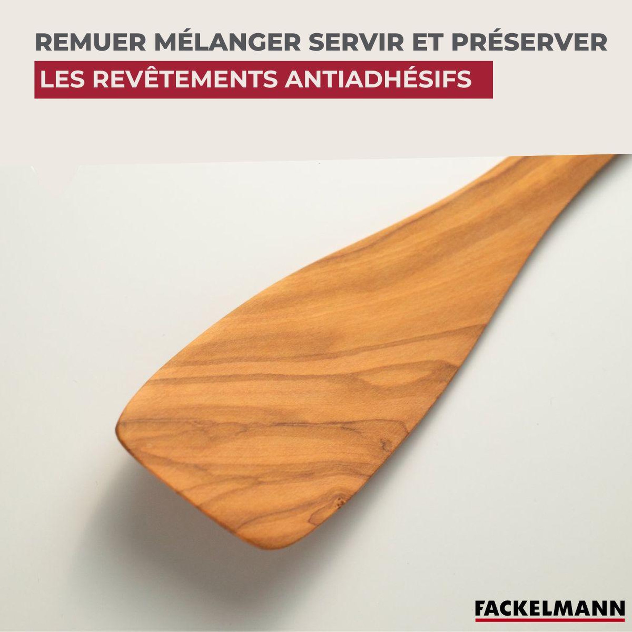 Voir la diapositive 4 : Fackelmann Spatule de cuisine 30 cm Fackelmann Édition Bois d'olivier