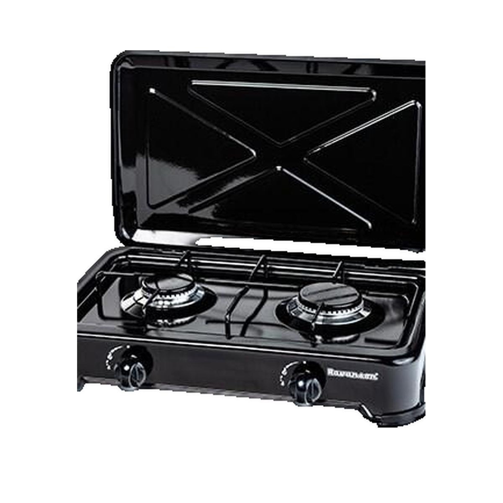 Voir la diapositive 3 : VANS Plaque de cuisson gaz k-02tb 2 zones noire