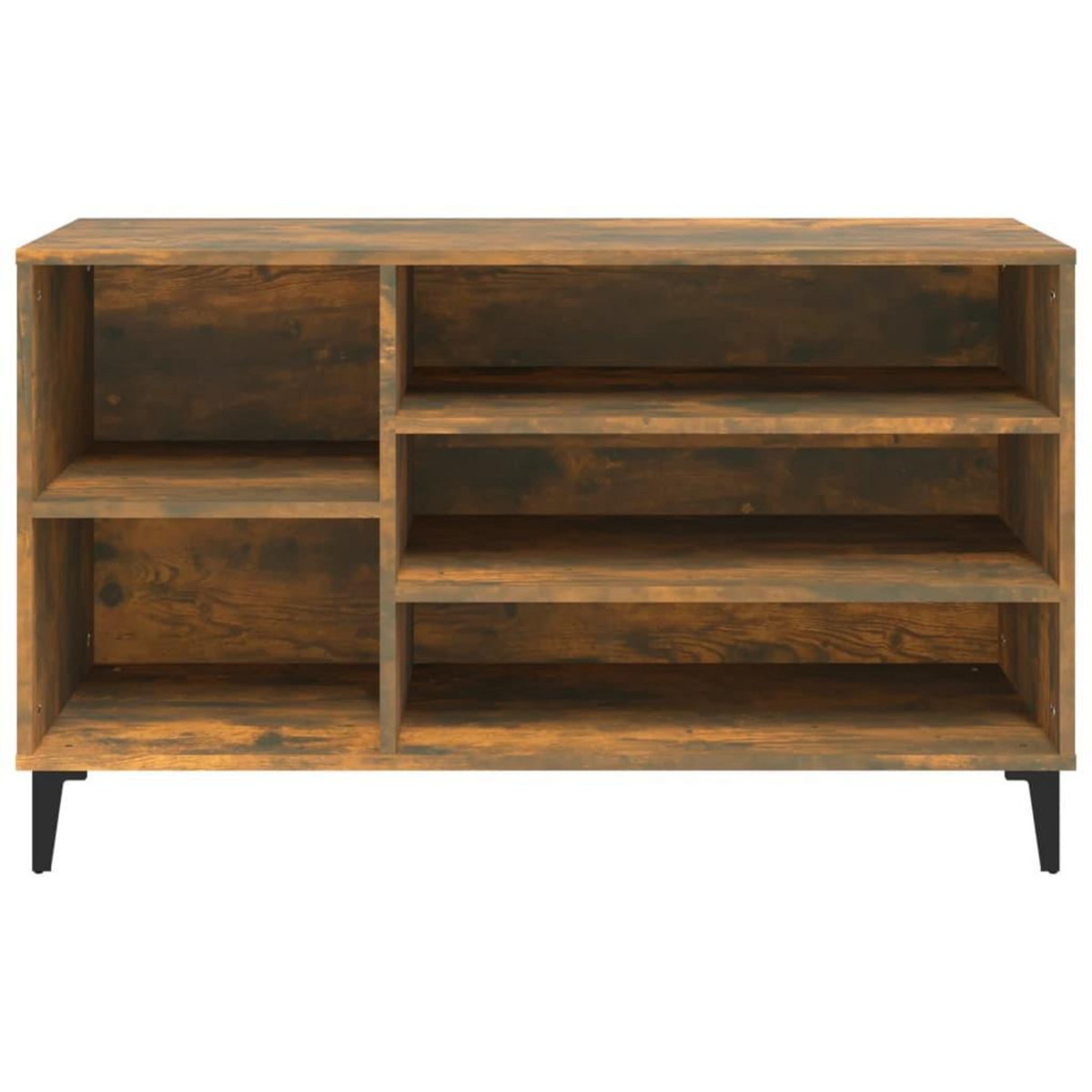 VIDAXL Armoire a chaussures Chene fume 102x36x60 cm Bois d'ingenierie