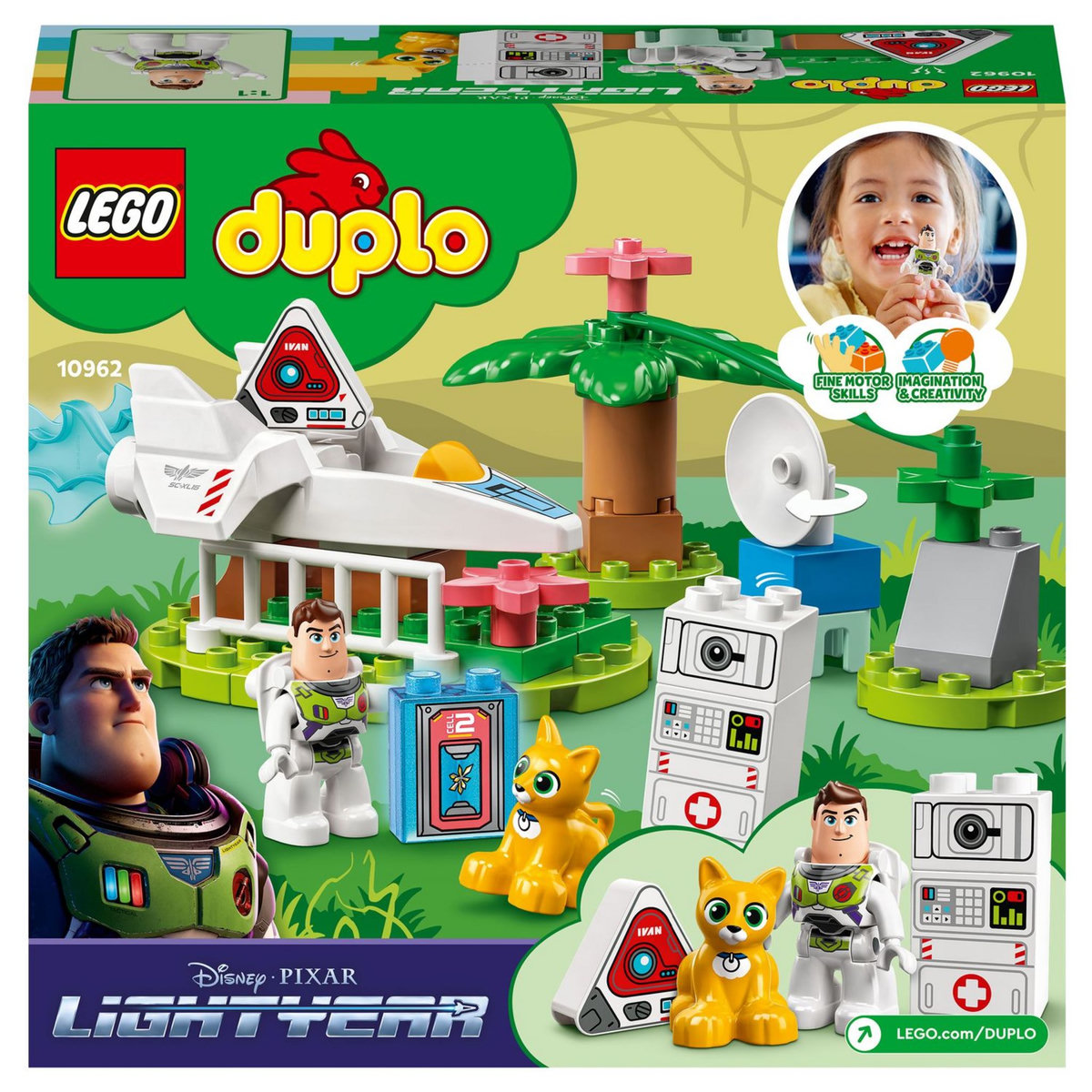 LEGO DUPLO Disney et Pixar 10962 - La Mission Planétaire de Buzz l&rsquo;Éclair, Jouet Robot Enfants