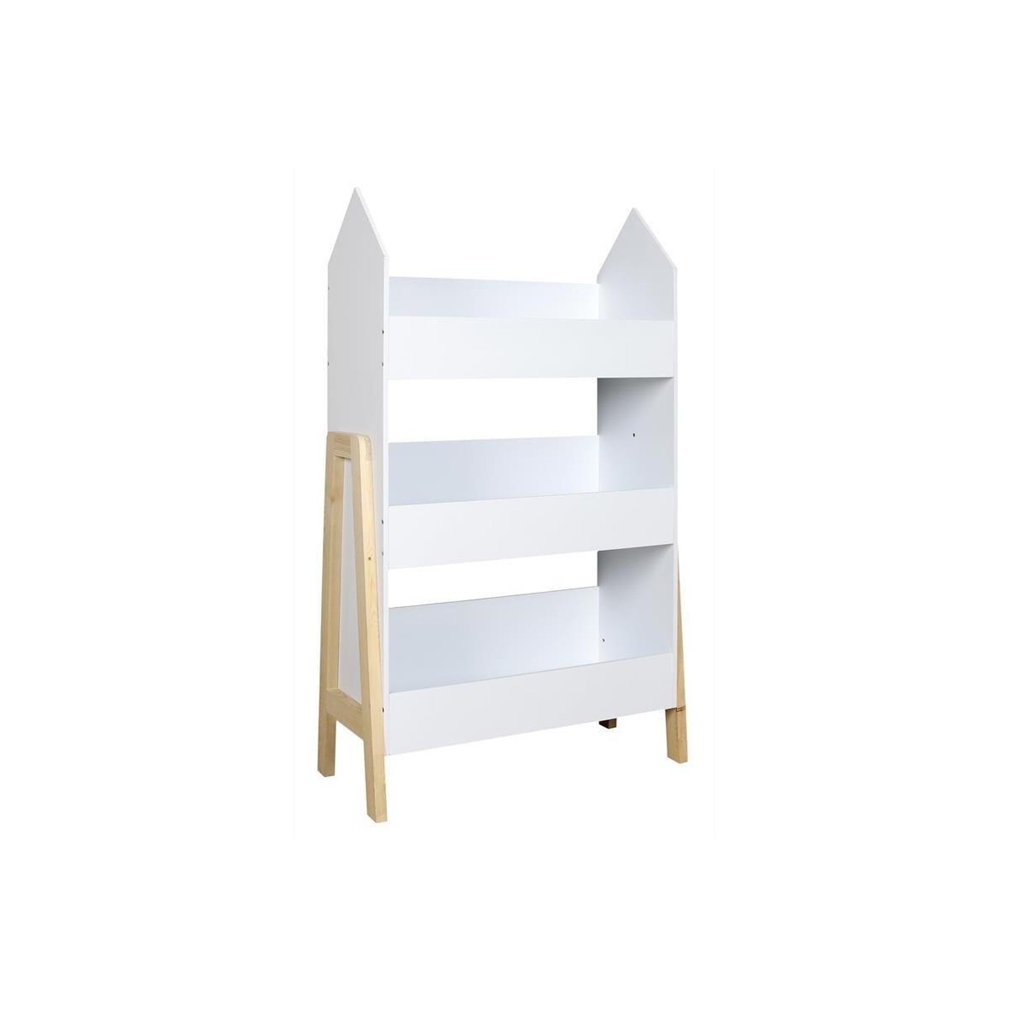 Voir la diapositive 2 : HOME DECO KIDS Bibliothèque enfant deco  gabriel  100cm blanc