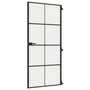 Voir la diapositive 2 : VIDAXL Porte interieure mince noir 93x201,5 cm verre trempe aluminium