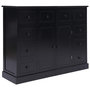 Voir la diapositive 1 : VIDAXL Buffet avec 10 tiroirs Noir 113x30x79 cm Bois