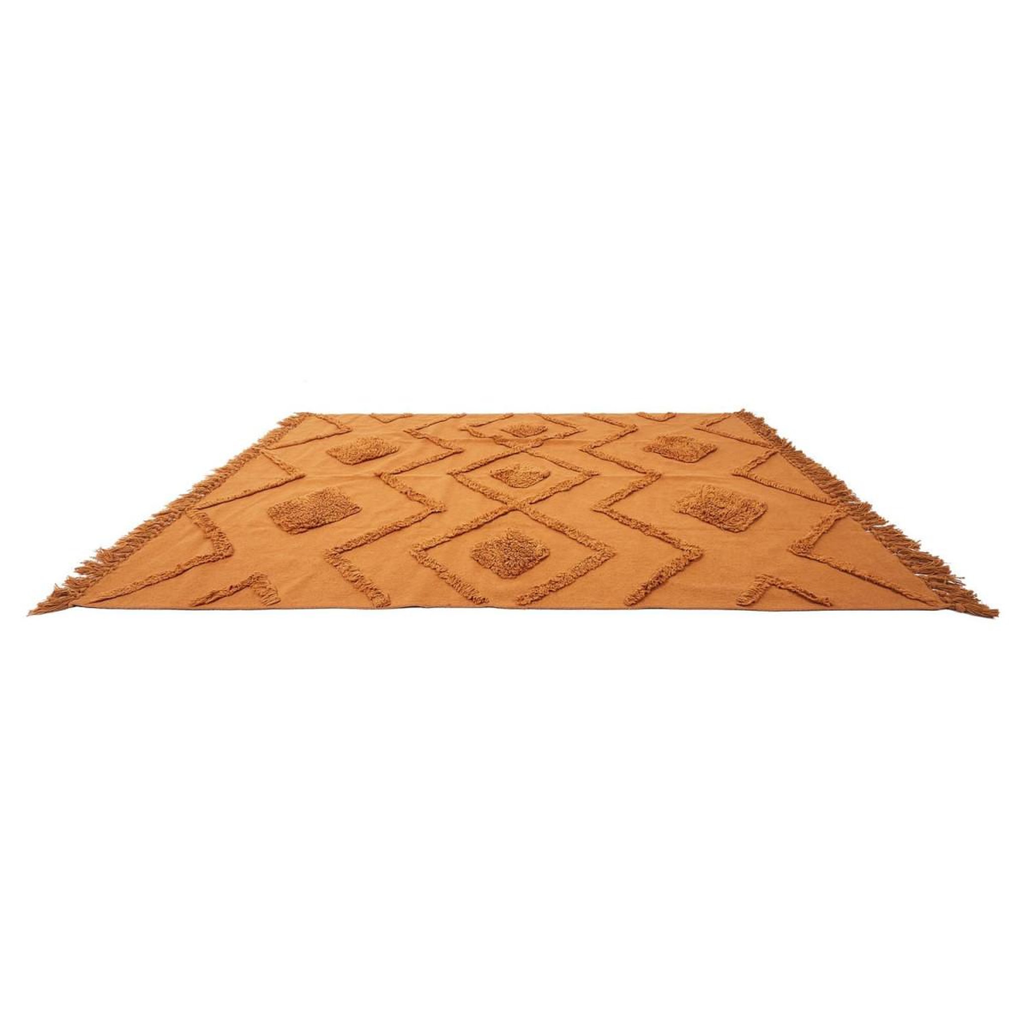 Voir la diapositive 2 : The Home Deco Factory Tapis déco tufté  ethnique  120x170cm terracotta