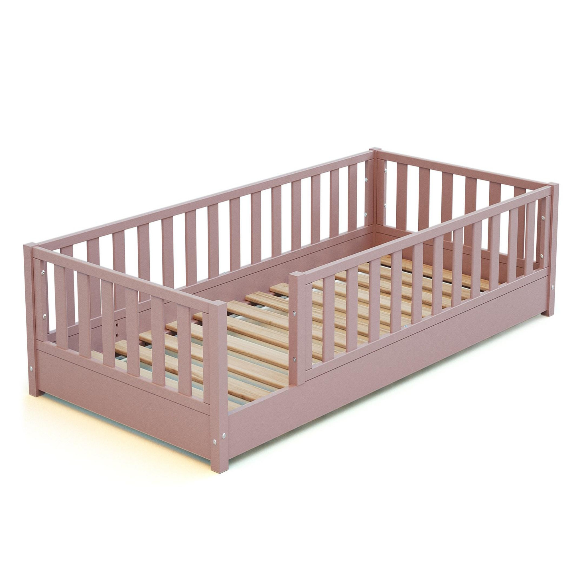 Voir la diapositive 5 : JURABABY Lit au sol enfant en bois SONHO - 90x190
