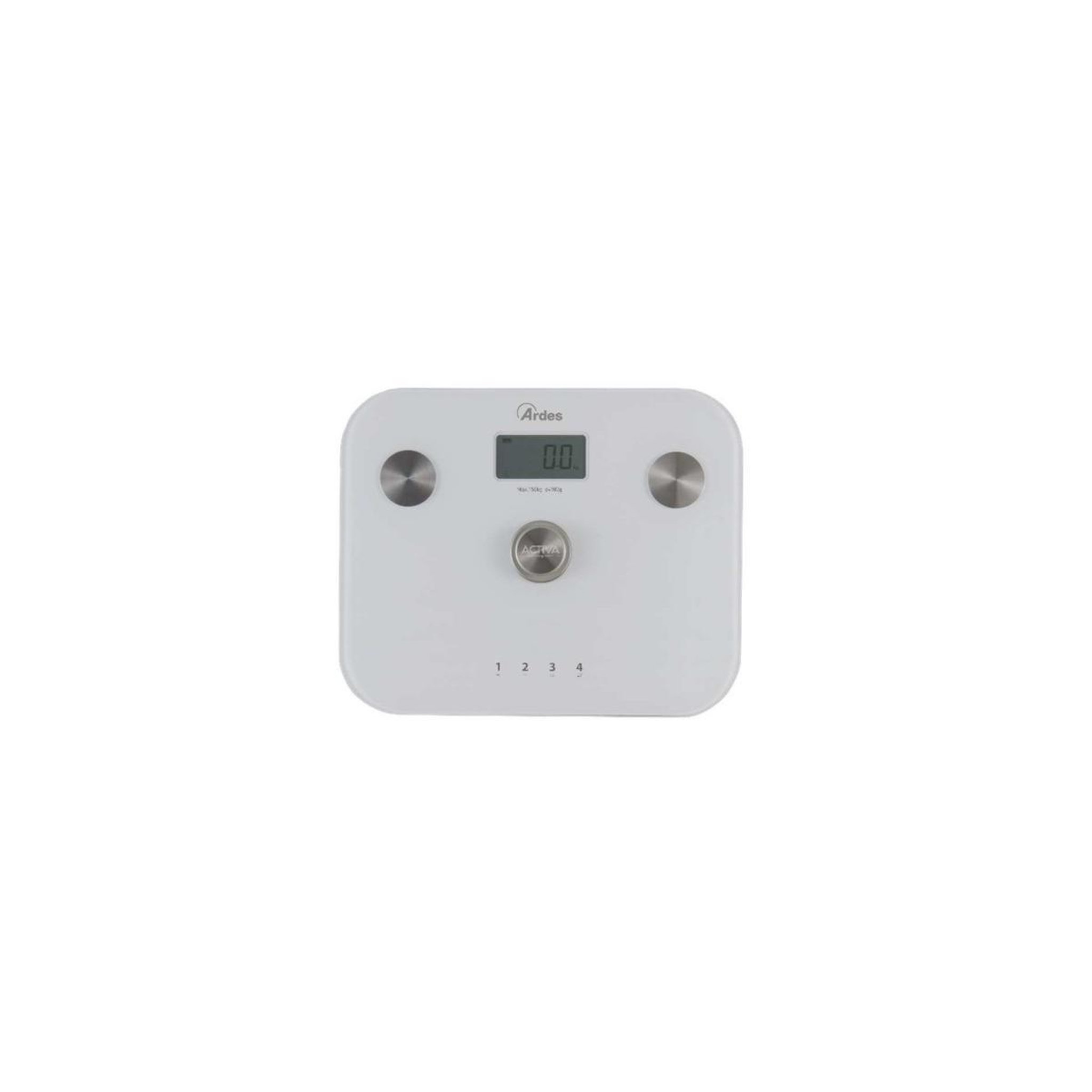 Voir la diapositive 2 : Ardes Ardes ar2ppbfm balance pèse-personne électronique rectangle blanc