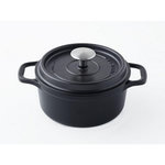 Invicta Cocotte ronde en fonte émaillée 32cm noir mat - puv402321
