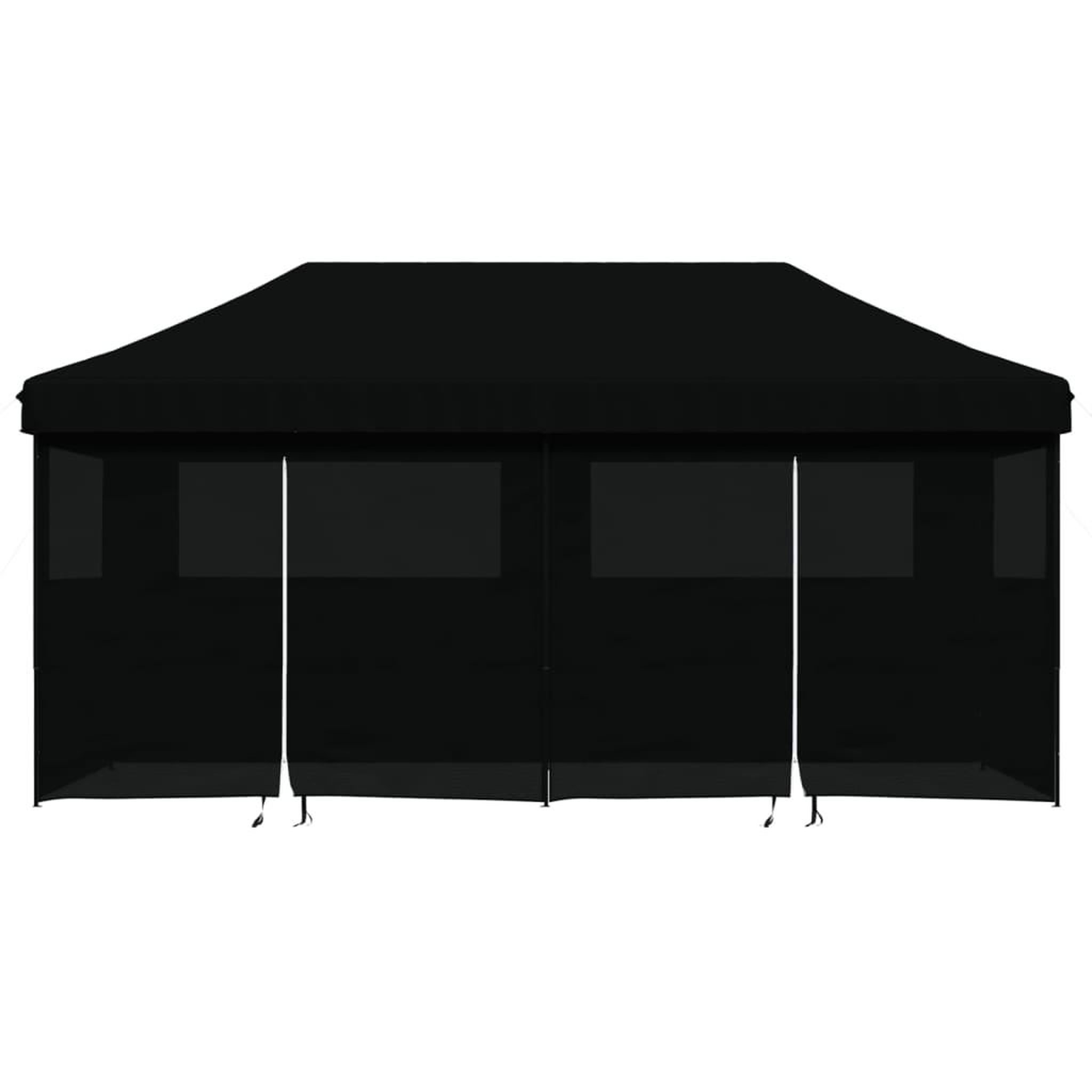 Voir la diapositive 3 : VIDAXL Tente de reception pliable escamotable 4 parois laterales noir