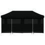 Voir la diapositive 3 : VIDAXL Tente de reception pliable escamotable 4 parois laterales noir