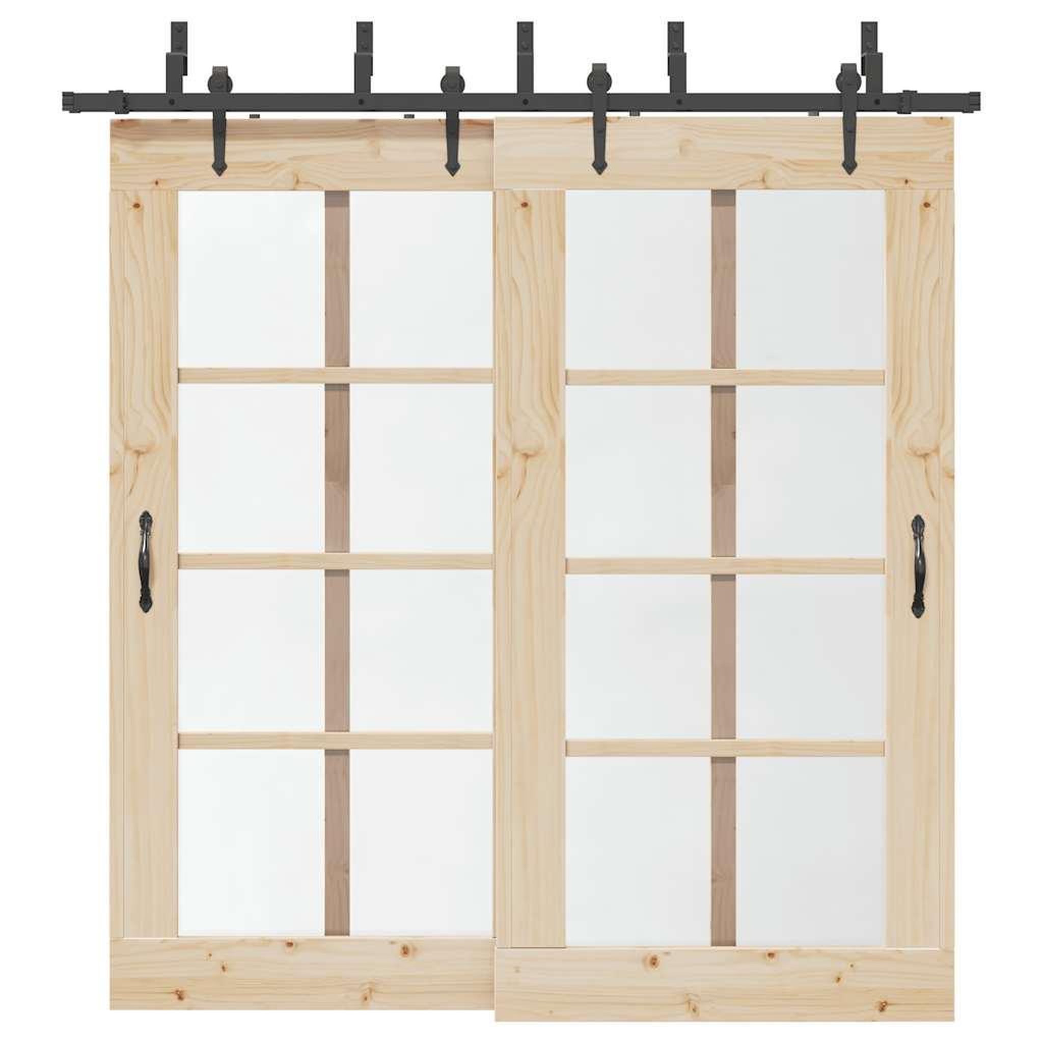 VIDAXL Kit de quincaillerie de porte coulissante 213,5 cm acier noir