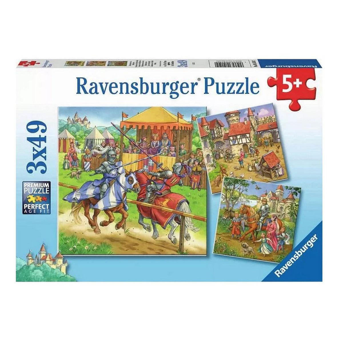 RAVENSBURGER Puzzle 3x49 pcs Chevaliers du Moyen age