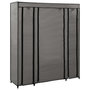 Voir la diapositive 4 : VIDAXL Armoire avec compartiments et tiges Gris 150x45x176 cm Tissu