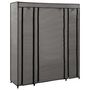 Voir la diapositive 4 : VIDAXL Armoire avec compartiments et tiges Gris 150x45x176 cm Tissu
