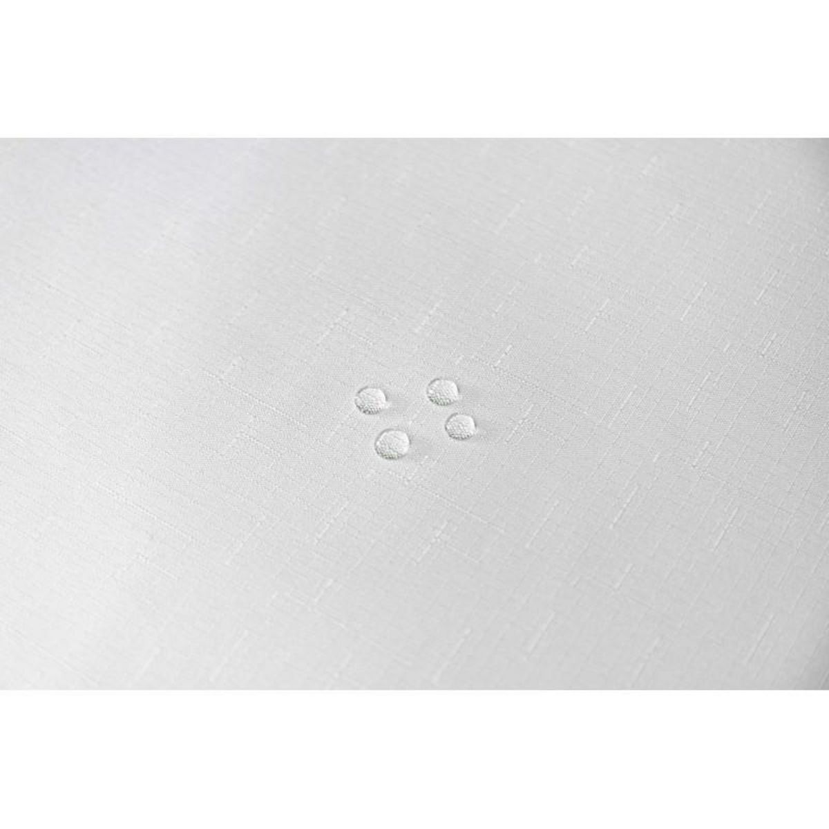 UNIVERS DECOR Nappe enduite avec traitement antitache Blanc rectangulaire 145 x 240 cm