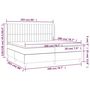 Voir la diapositive 6 : VIDAXL Sommier a lattes de lit matelas et LED Creme 200x200 cm Tissu