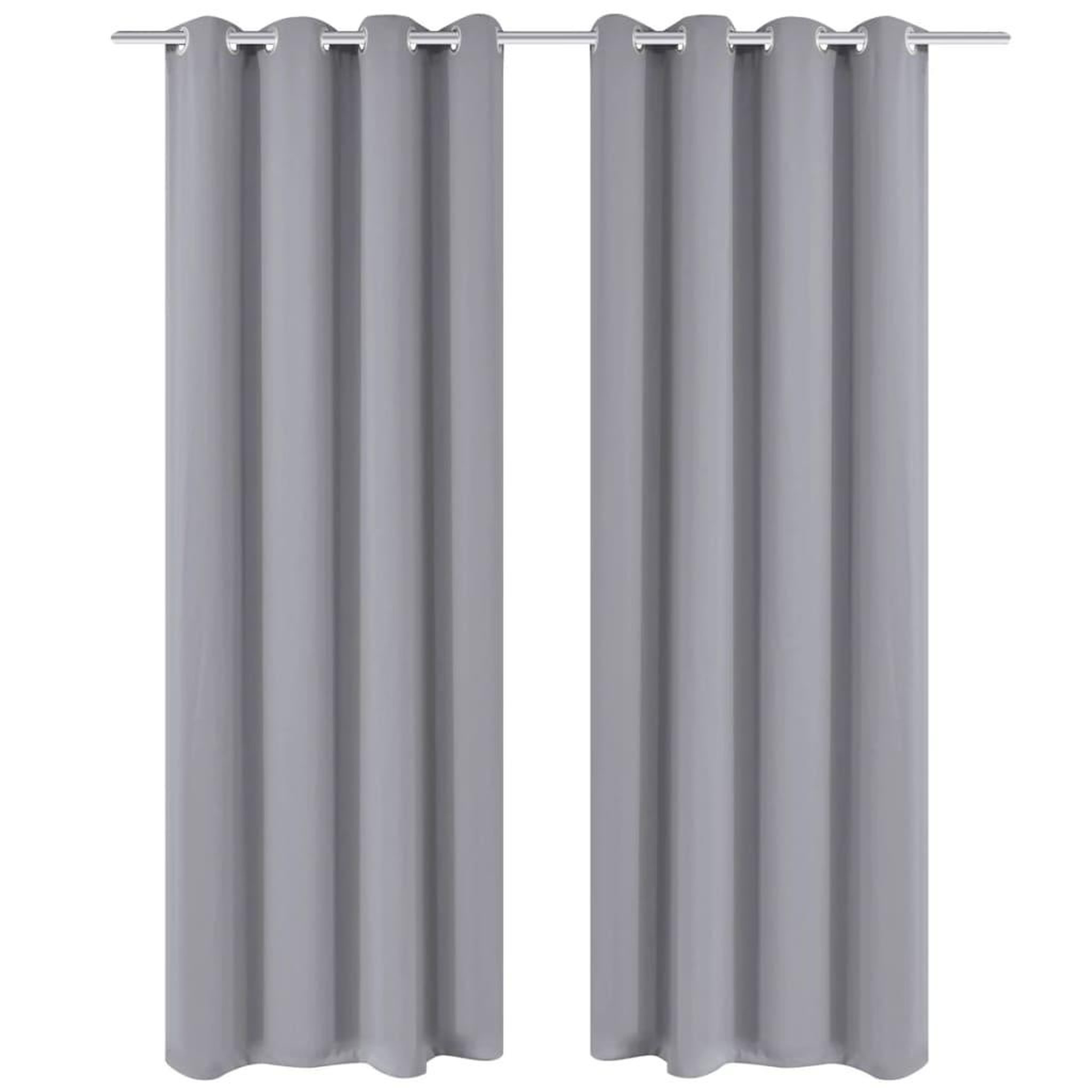 Voir la diapositive 2 : VIDAXL Rideau occultant avec œillets metalliques 270 x 245 cm Gris