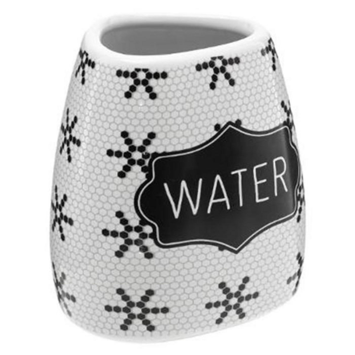 FIVE Gobelet Brosse à Dents  Cadence  9cm Noir & Blanc