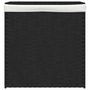Voir la diapositive 3 : VIDAXL Panier a linge avec 2 sections noir 53x35x57 cm resine tressee