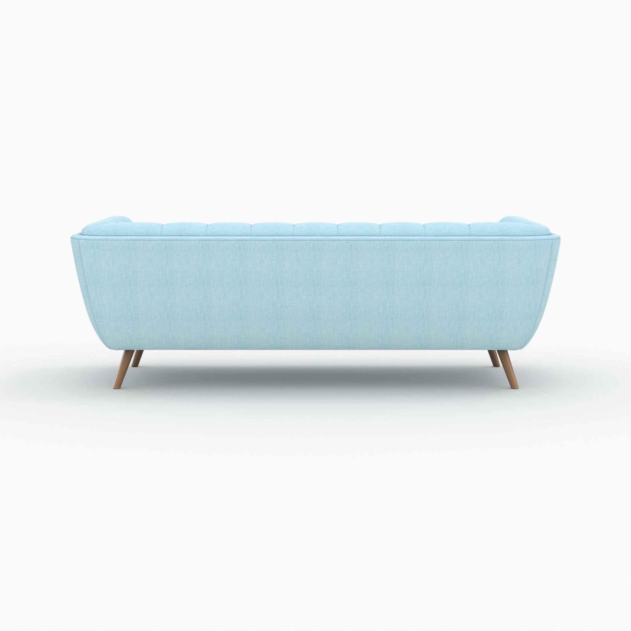 Voir la diapositive 5 : MAISON PAVANE Ensemble canapé et fauteuil en tissu bleu clair 4 places-carmen