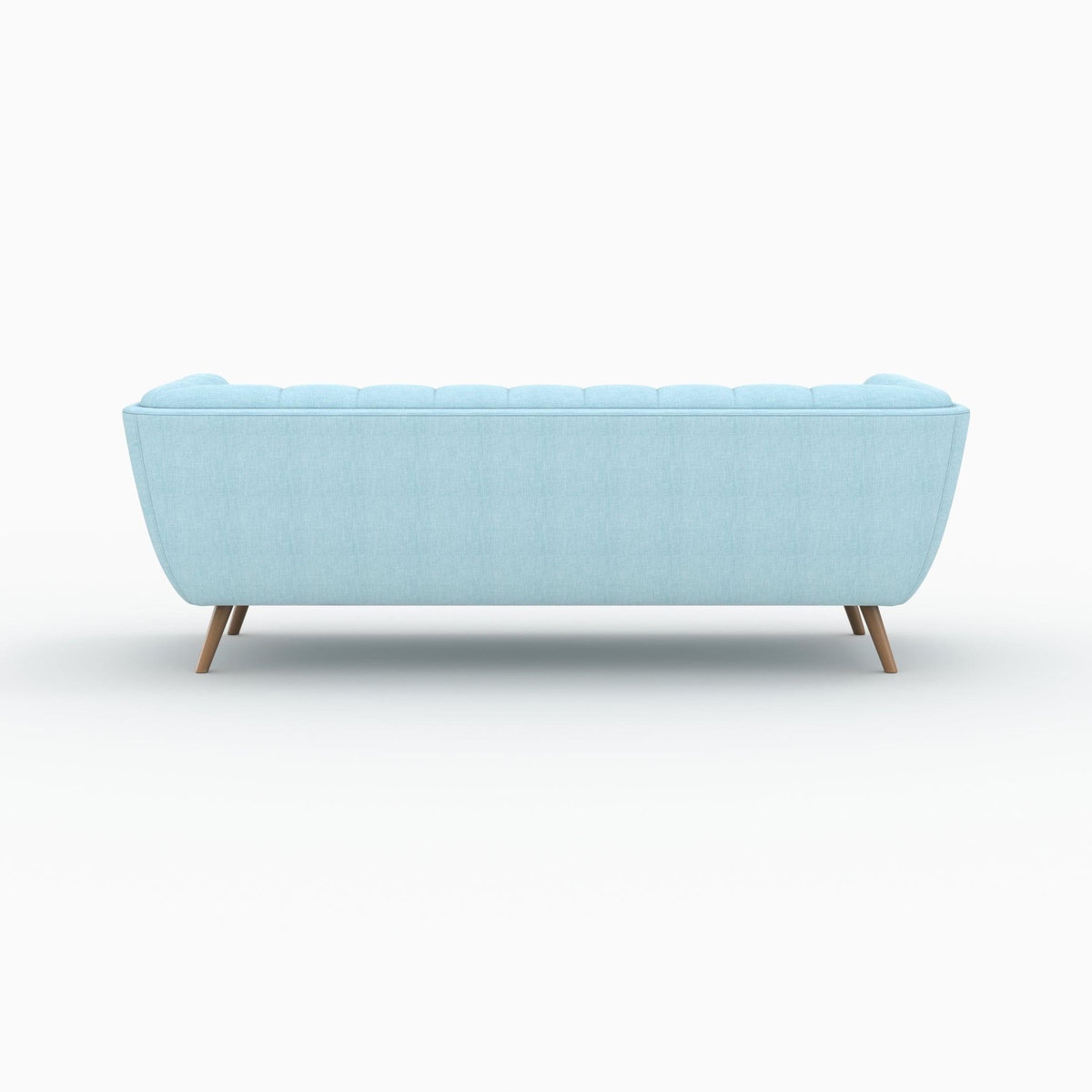 Rendez vous déco Ensemble canapé et fauteuil en tissu bleu clair 4 places-Carmen