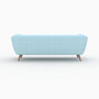 Voir la diapositive 5 : Rendez vous déco Ensemble canapé et fauteuil en tissu bleu clair 4 places-Carmen