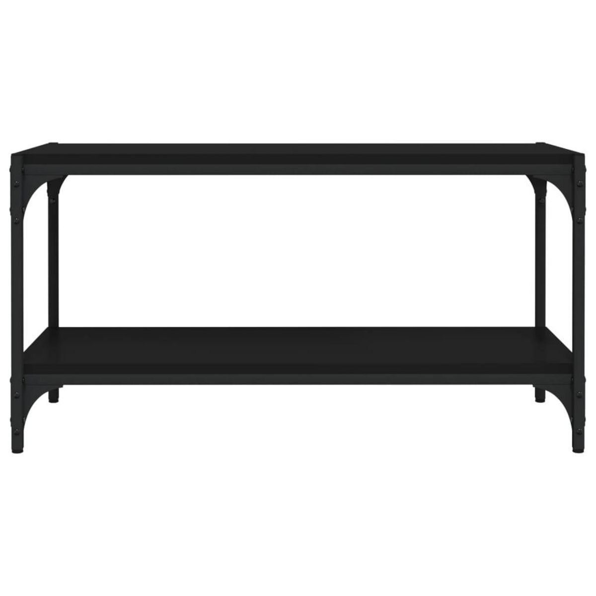 VIDAXL Meuble TV Noir 80x33x41 cm Bois d'ingenierie et acier