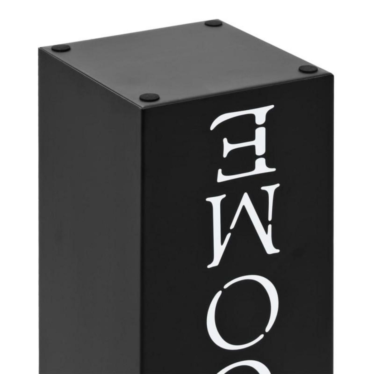 VIDAXL Porte parapluie Welcome Acier Noir