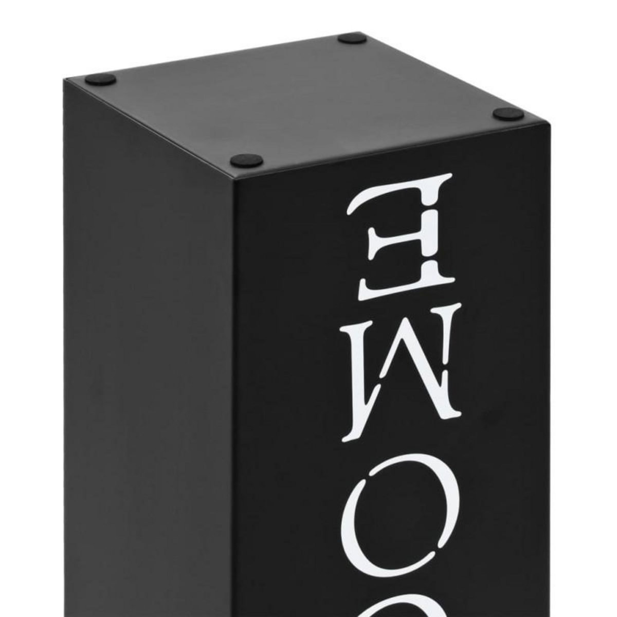 VIDAXL Porte parapluie Welcome Acier Noir