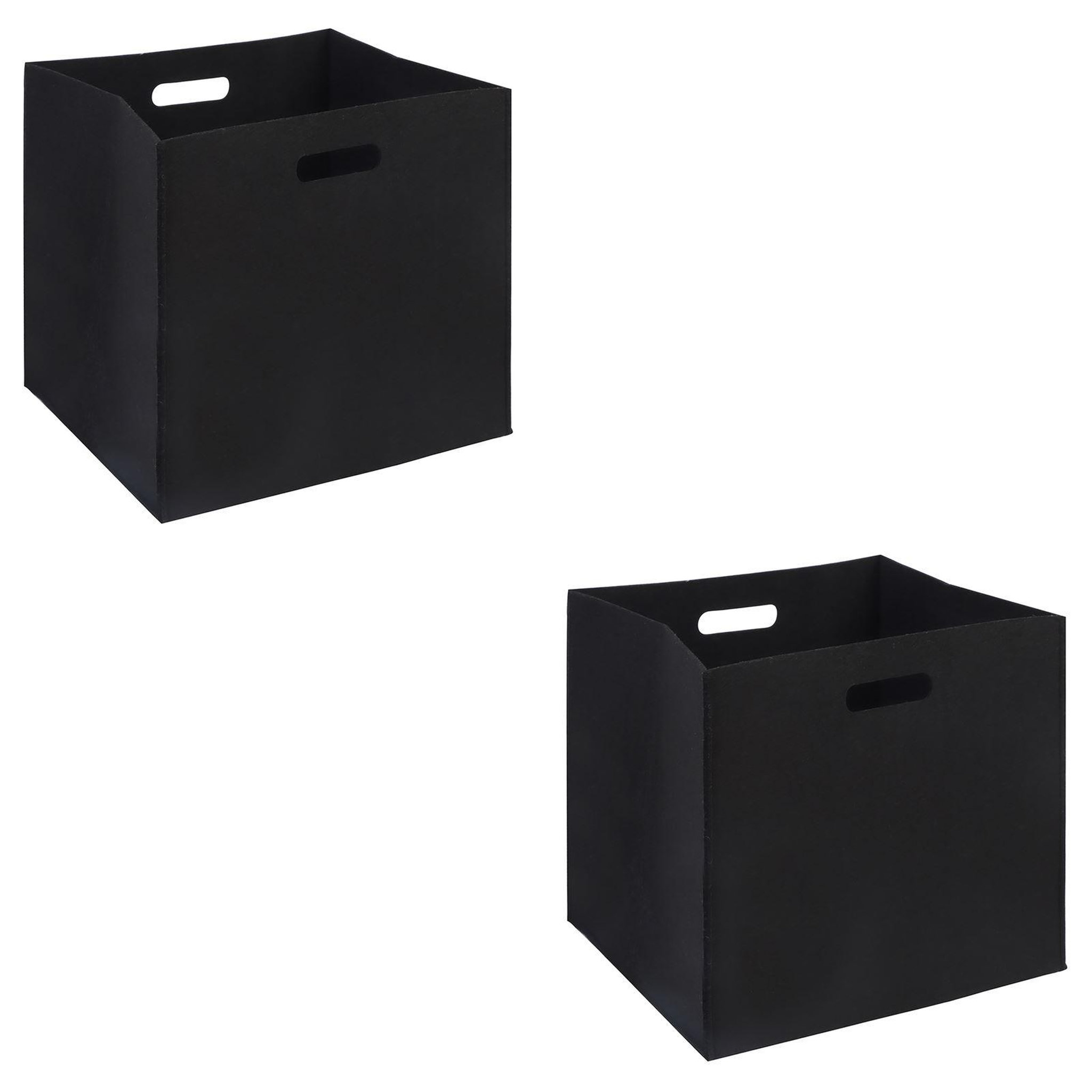Voir la diapositive 1 : IDIMEX Lot de 2 boîtes de rangement felt, en feutrine