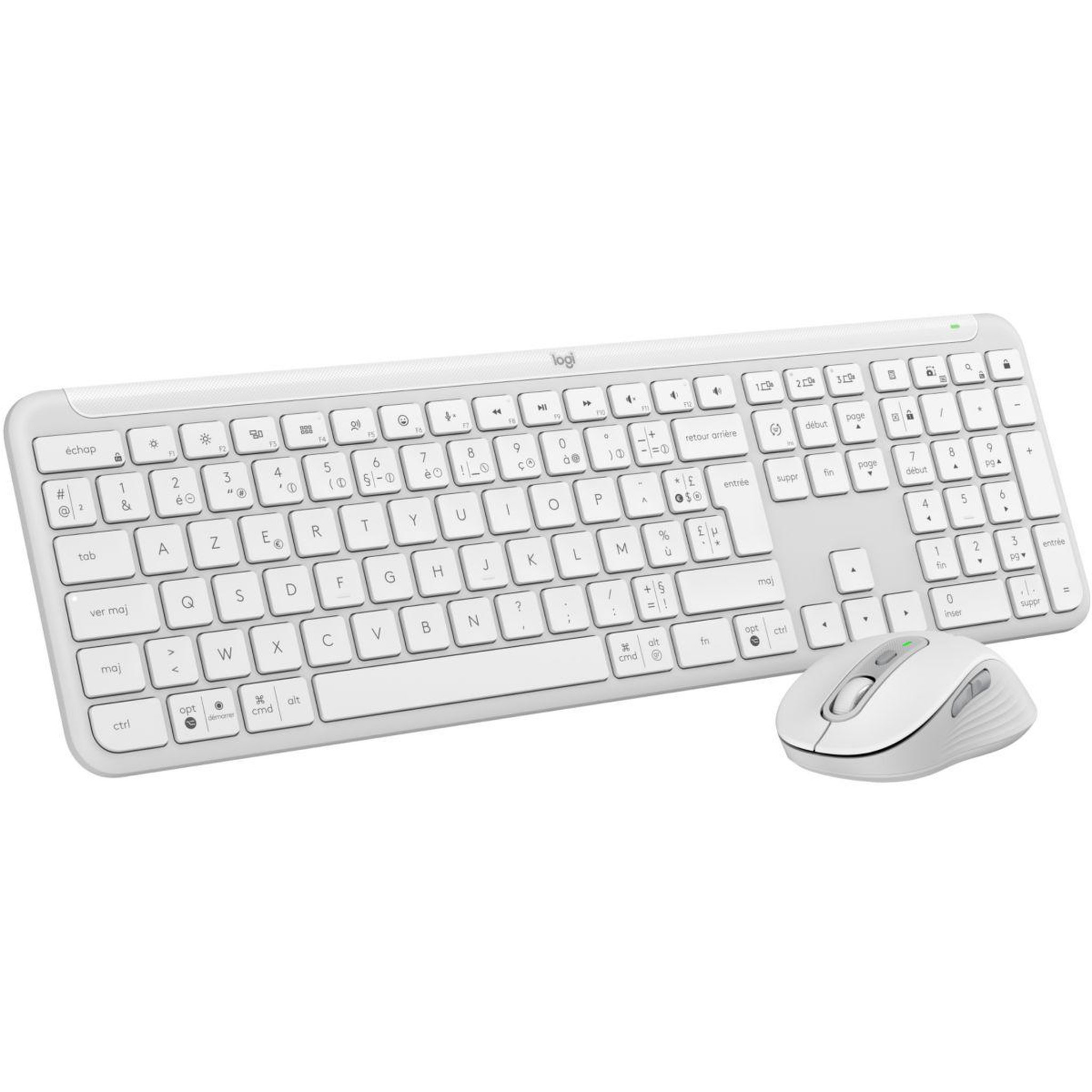 Logitech Clavier + souris mk950 signature slim bluetooth blanc